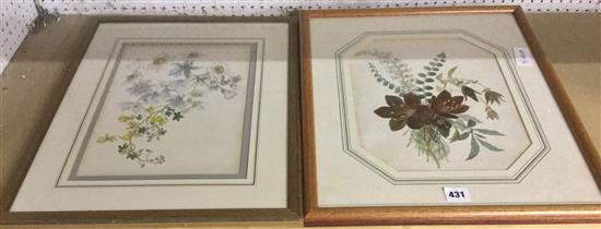 Victorian watercolour still life of flowers & floral study